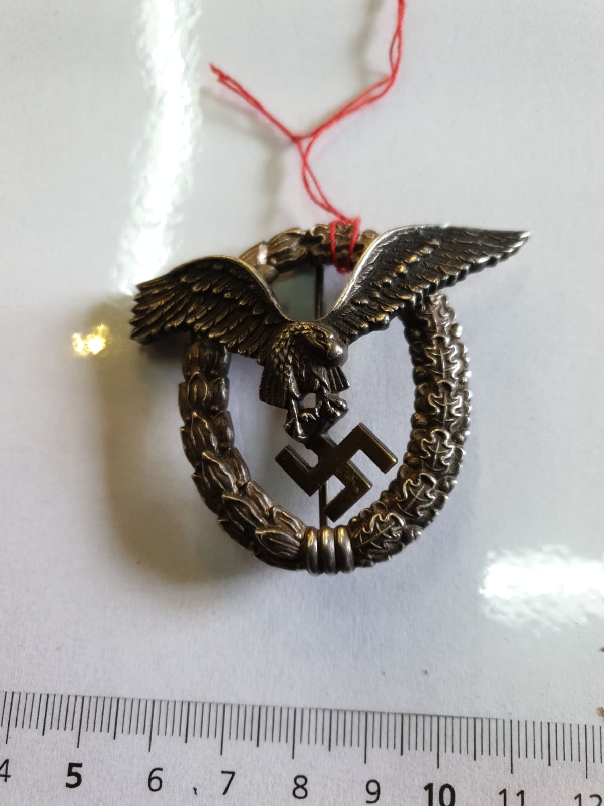 Original Luftwaffen Flugzeugführerabzeichen Buntmetal mit