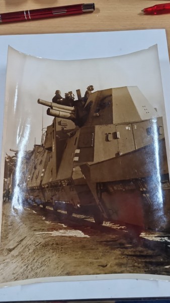 Orginal Kriegsberichter Panzerzug Bild beschriftet