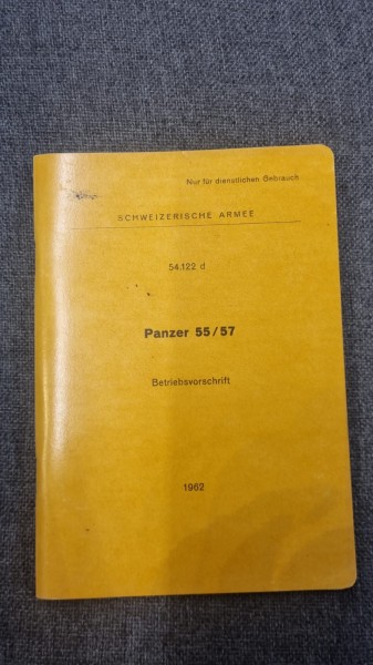 CH-Armee Panzer 55/57 Betriebsvorschrift 1962