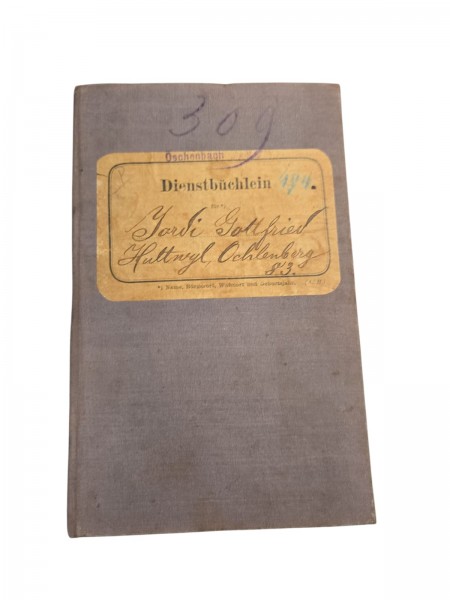 CH-Armee Jordi Gottfried 1883 1x Dienstbüchlein