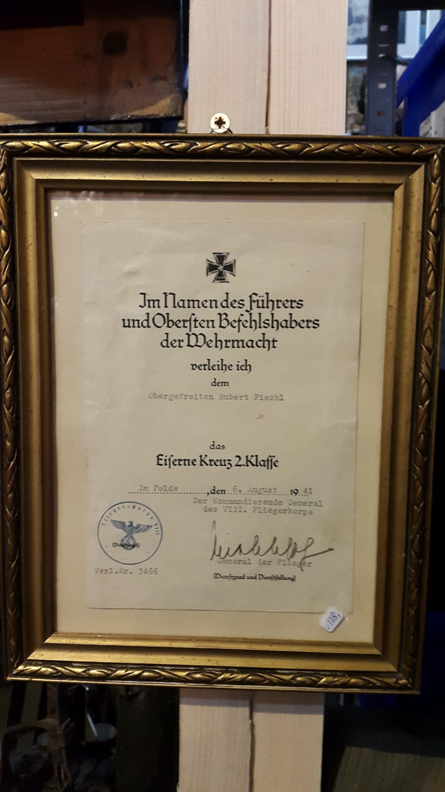 Urkunde Drittes Reich