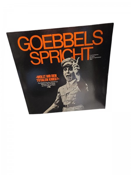 Goebbels Spricht Live Aufnahme 1943 Schallplatte teil 1