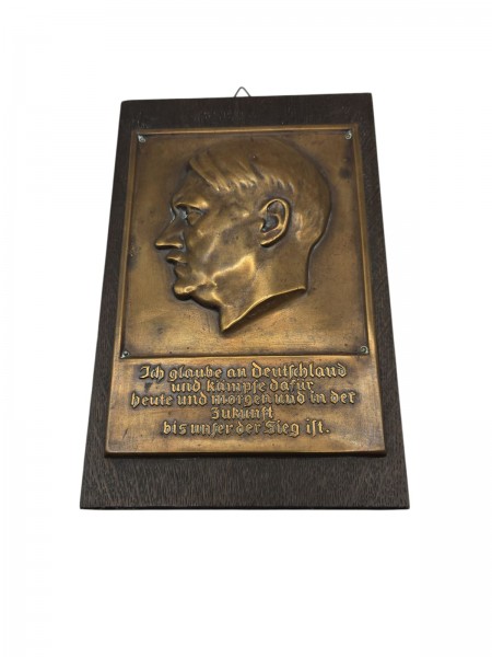 A.Hitler Wand Relev ca.22x14cm "W Wolff 38"