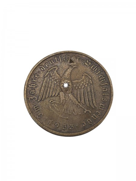 Original Bronze 1933 Adolf Medaille Durchmesser 3,5cm