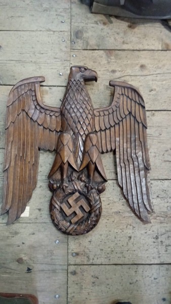 Original Reichsadler Holz gestempelt h.67 b.56cm