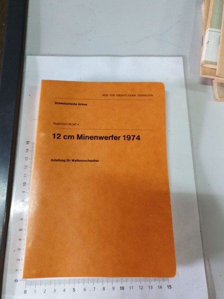 12cm Minenwerfer 1974 Reglement CH-Armee