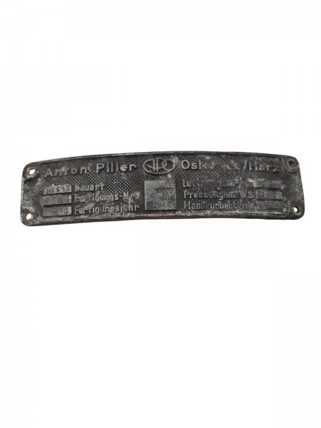 Original Maschinen Etikett 3.Reich Codiert
