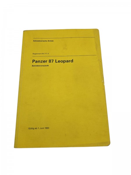 Panzer 87 Leopard Betriebsvorschrift