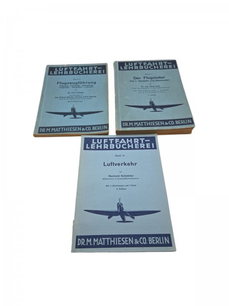 Konvolut 3x Luftfahr-Lehrbücherei Band 2-7-14