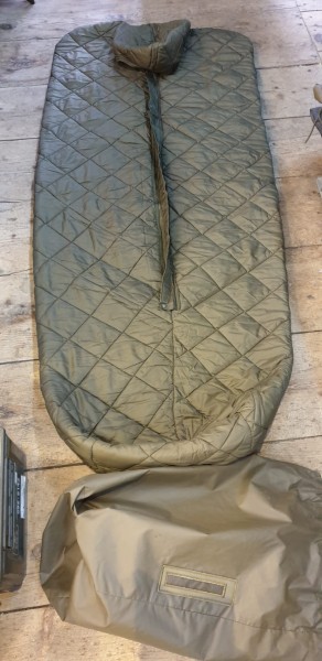 Schlafsack mit Tramsporthülle neuwertig CH-Armee