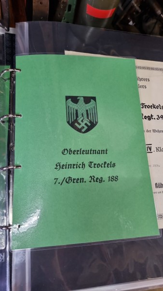 Original Konvolut Urkunde,Fotos Oberleutnant H.Trockels