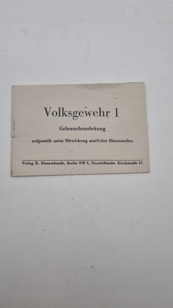 Volksgewehr 1 gebrauchsanleitung