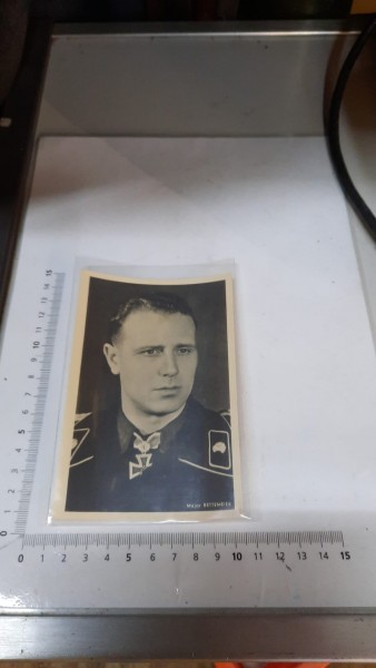 Orginal Ritterkreuzträger Postkarte Panzer Major Rettemaier