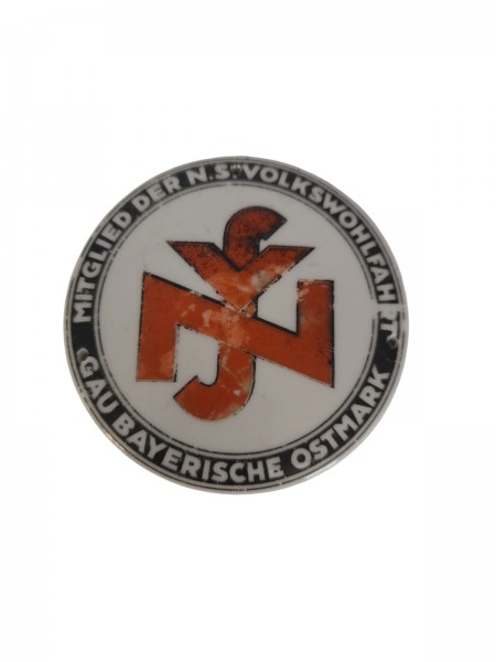 Original 3.Reich Türschild Email Durchmesser 7,5cm