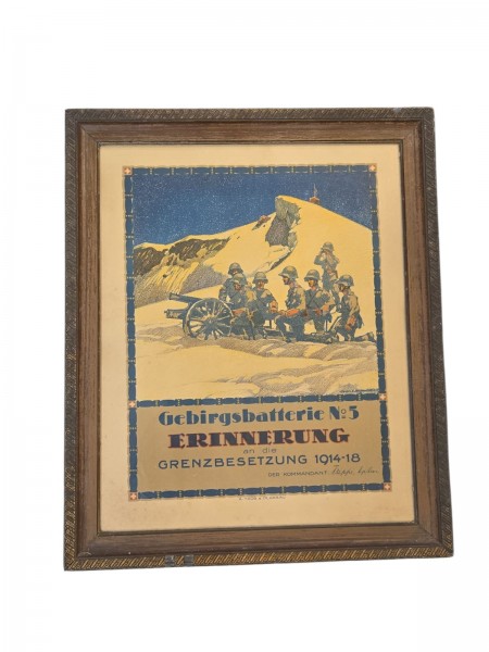 CH-Armee 1914-1918 Grenzbesetzung 50x40cm