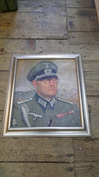 Orginal Ölgmälde Gebirgsjäger Offizier 3.Reich 55 x 60cm