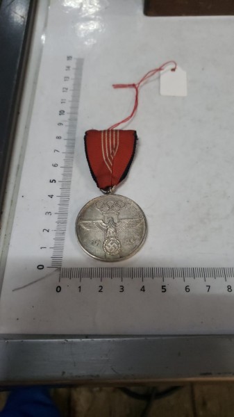 Medaille Für verdienstvolle Mitarbeit bei den Olympischen Spielen 1936