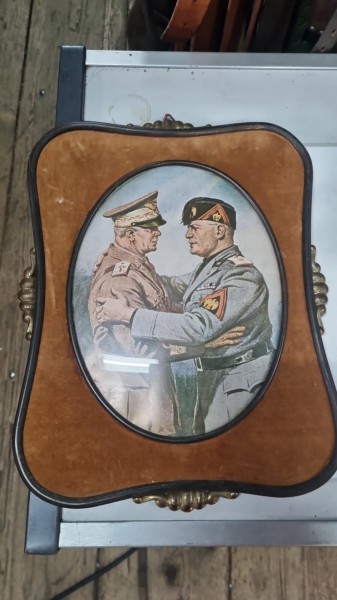 Original Mussolini Bild aus der Zeit 25x34cm