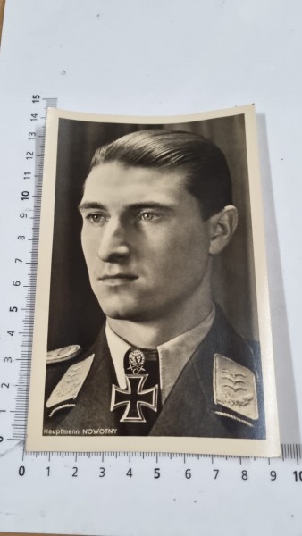 Orginal Ritterkreuz Postkarte Luftwaffe Hauptmann NOWOTNY