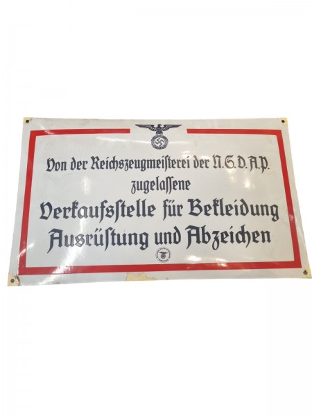 NSDAP Emailschild Original 65x40cm