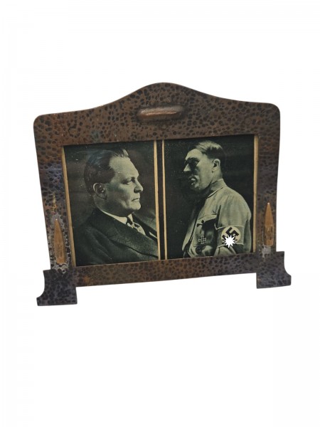 Kupfer Rahmen A.Hitler und Göring ca.22x17cm