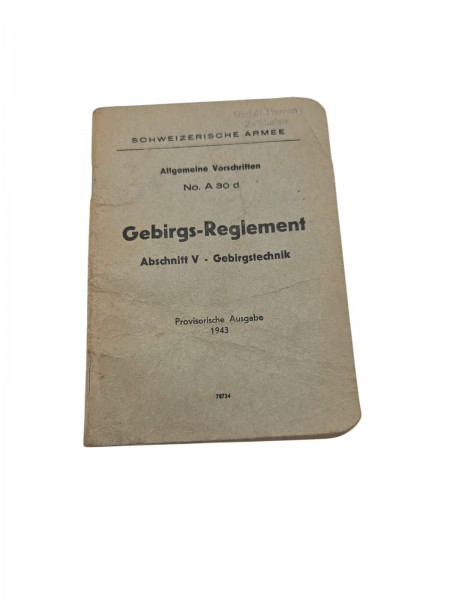 CH-Armee Gebirgs-Reglement