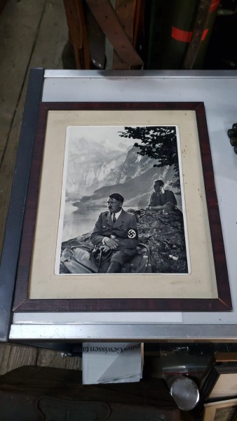 Original Adolf Hitler Bild ohne Glas 27x34cm