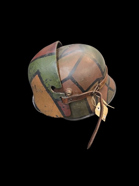 Original Deutsch 1.Weltkrieg Stirnschutz mit Helm Tarnfarbe selten
