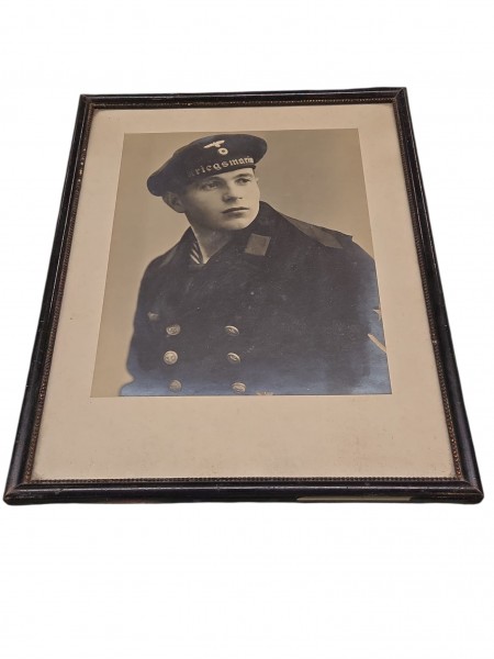 Marine Soldat Foto gerahmt ca.42x33cm