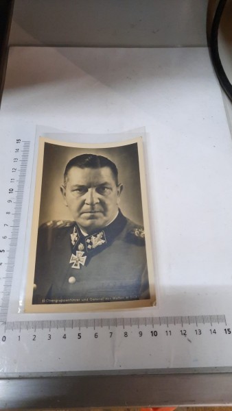 Original Ritterkreuzträger Postkarte SS General der Waffen SS EICKE