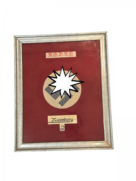 Original Stoffbild NSDAP 52x42cm