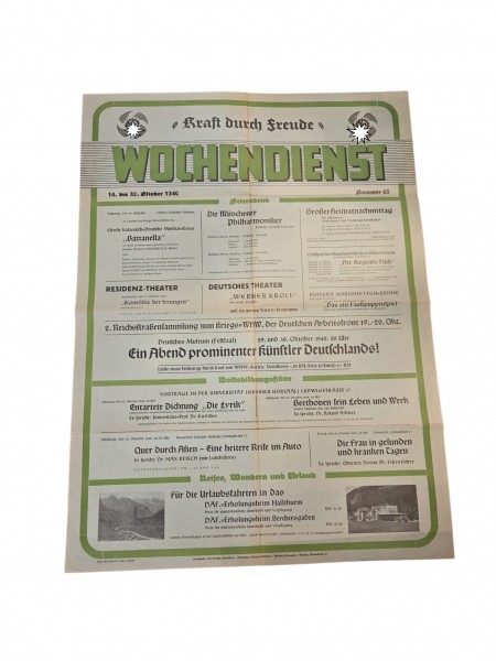 Kraft durch Freude Wochendienst München 1940
