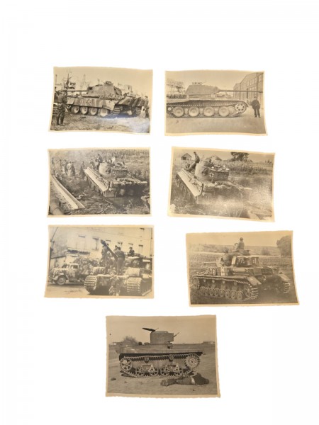 Konvolut 7 Original Fotos Panzer Tiger Etcetera