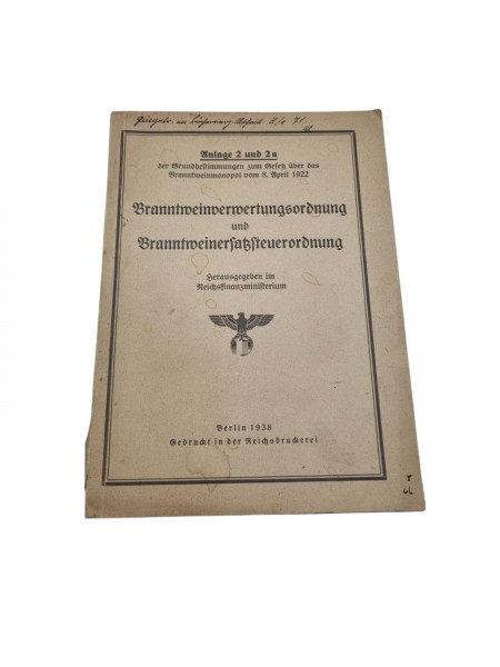 Branntweinvermermetungsordnung 1938