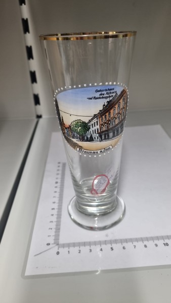 Original Glas sud der Zeit Geburtshaus des Führers