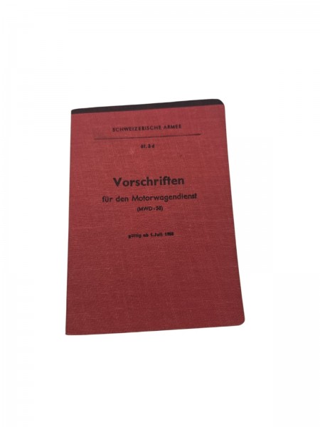 Schweizerische Armee Vorschriften für den Motorwagendienst MWD-38