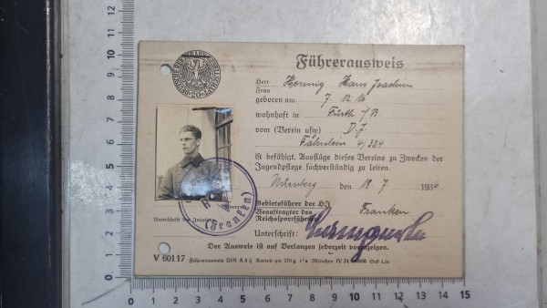 Original HJ Führerausweis