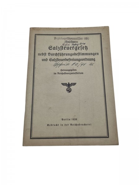 Salzsteuergesetz 1939