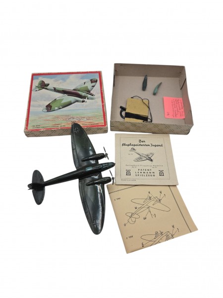 Luftwaffe He11 Blechmodell Unbespielt Neuwertig+ Original Schachtel und beschrieftung
