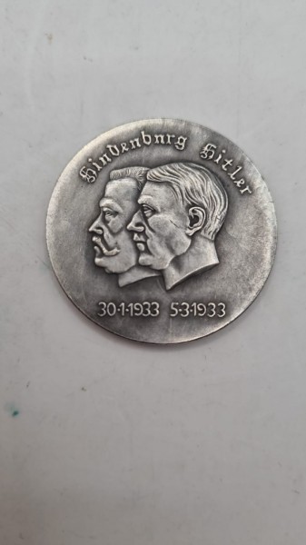 Hindenburg und Hitler Medaille