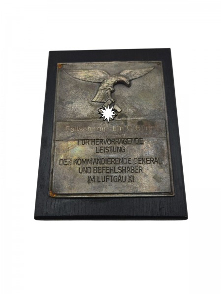 Original Leistungstafel Fallschirmspringer 13,5x18cm