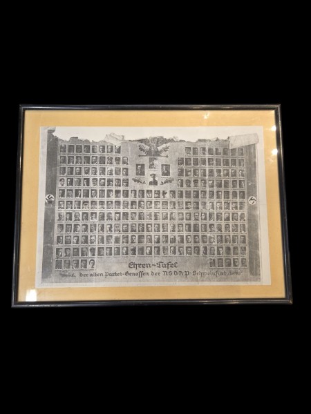 Ehren Tafel der NSDAP ca.50x37cm