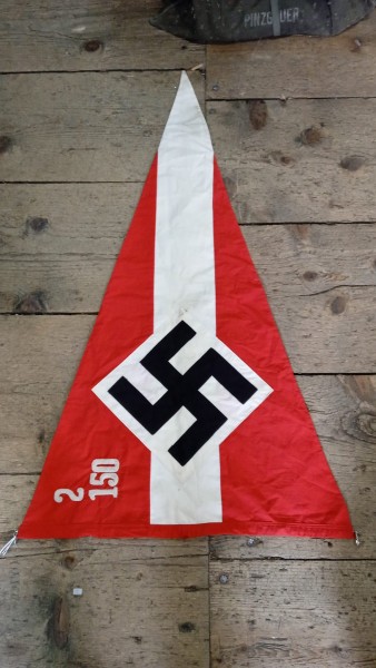 Original HJ-Feldwimpel Hitlerjugend 53x93cm