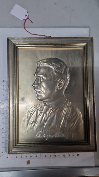 Original A.Hitler Silber blech Bild 24x18cm