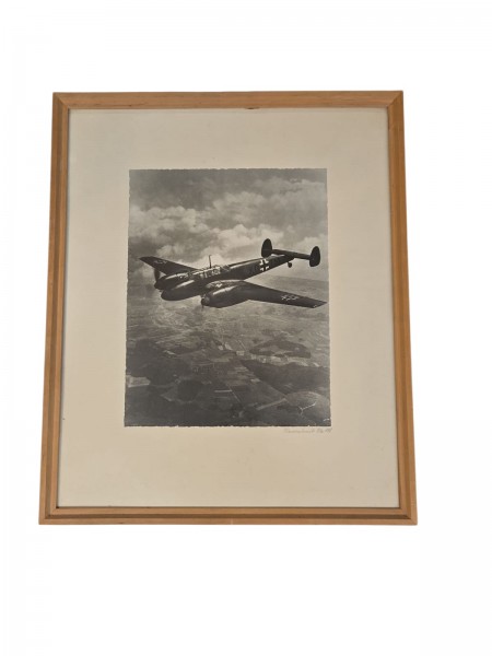 Original Me110 Foto gerahmt aus der zeit ca. 60x49cm