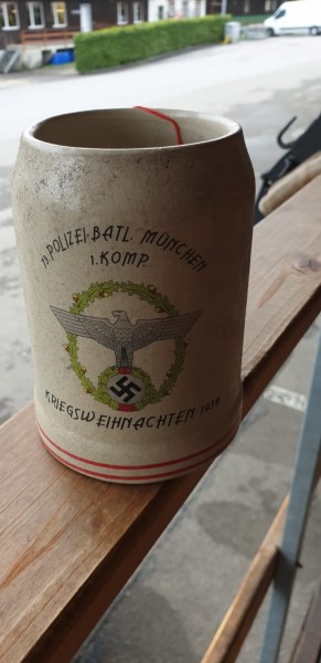 Bierhumpen Polizei Batl.München 1.Komp