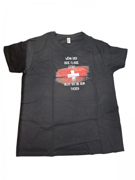 T shirt "Wenn dich diese Flagge stört Helfe ich dir bei Packen" Gr. XL
