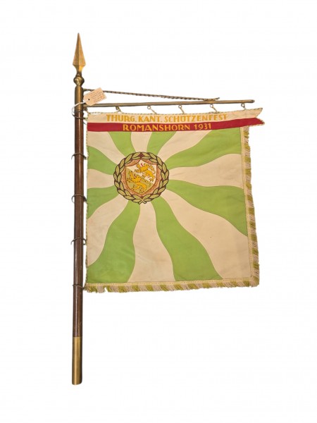 Thurgau Amriswil Schiess.Sektion des U.O.V Standarte 49x45cm Tuch