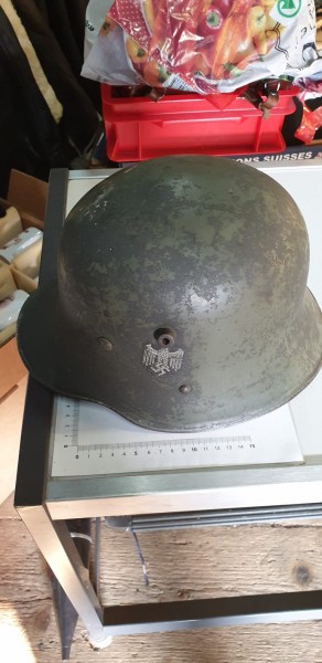 Orginal 1.Wk Helm wurde von der Wehrmacht verwendet