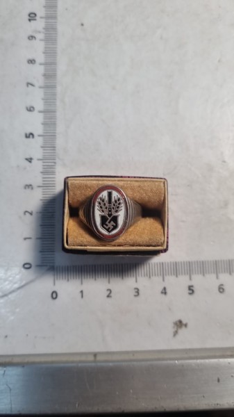 Original Reichs arbeitsbund Ring Silber